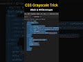 How to Create Black & White Images in CSS #shorts