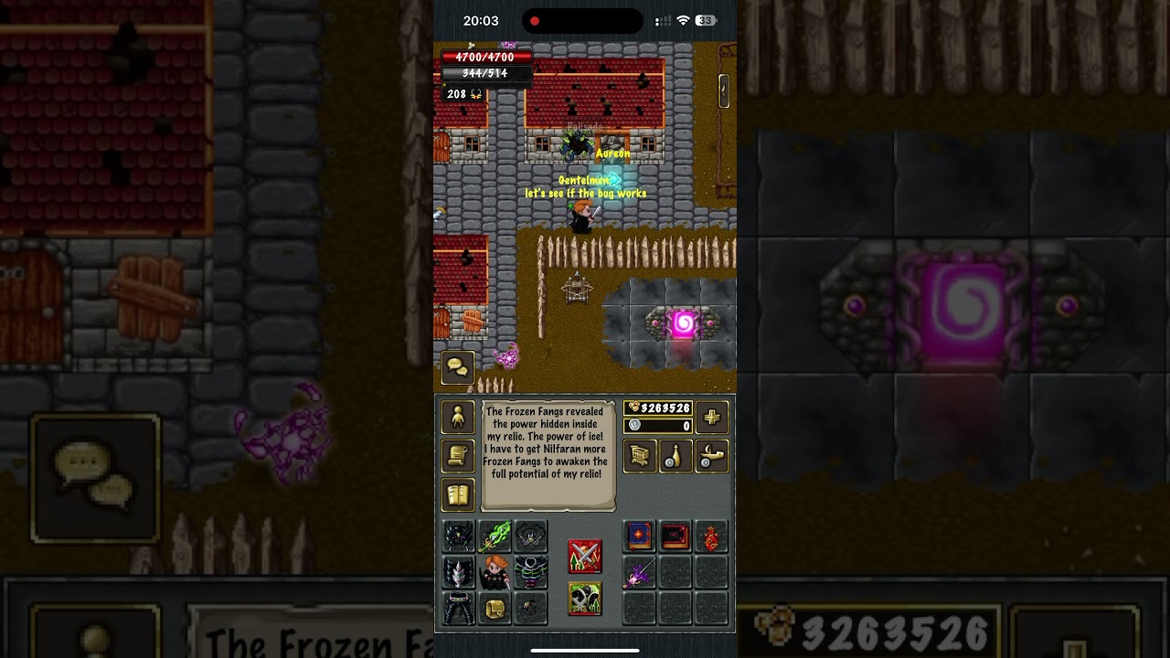 TibiaME. W32. Bug craft weapon 199 level.