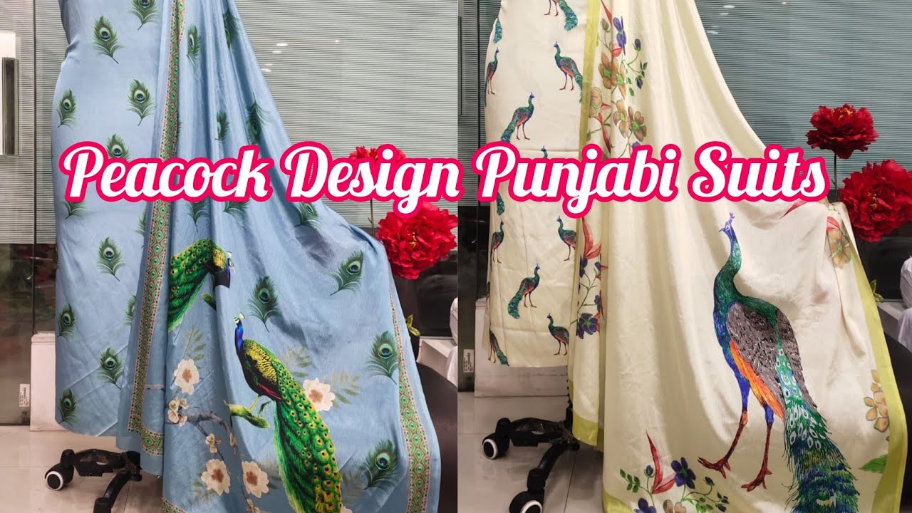 Punjabi suit peacock design Clearance