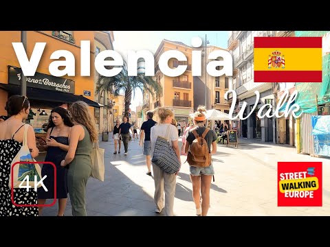 Valencia, Spain 🇪🇸 4K-HDR Walking Tour - Old Town Streets