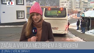 Začala výluka mezi Brnem a Blanskem 13.12.2021