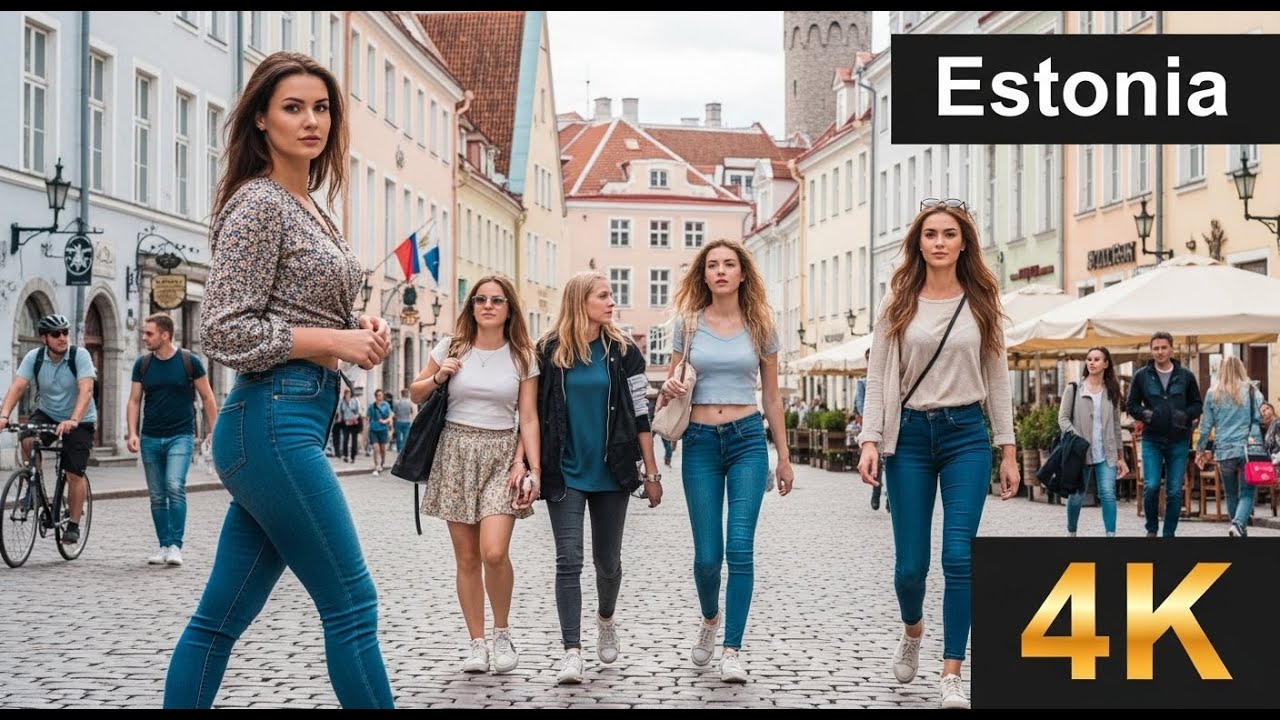 Estonia Walking Tour 2025 | Exploring Tallinn’s Beautiful Streets & Old Town in 4K UHD