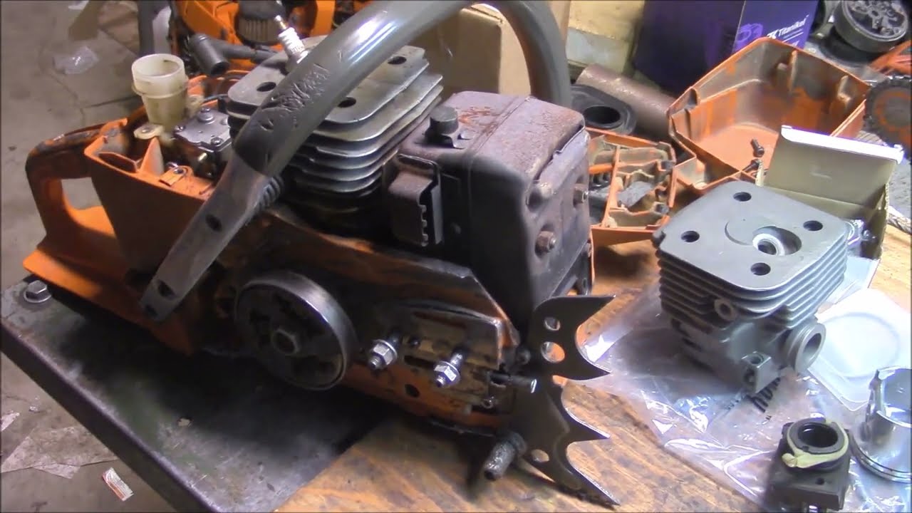 Husqvarna 394xp Converted To 395 Style HyWay Titanikel Big Bore Pop up (58MM) Cylinder.