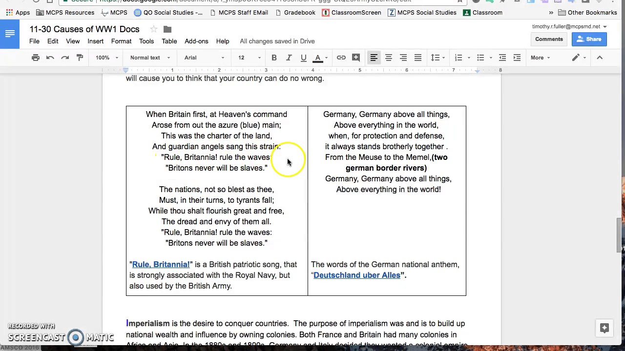 WW1 Causes - Nationalism