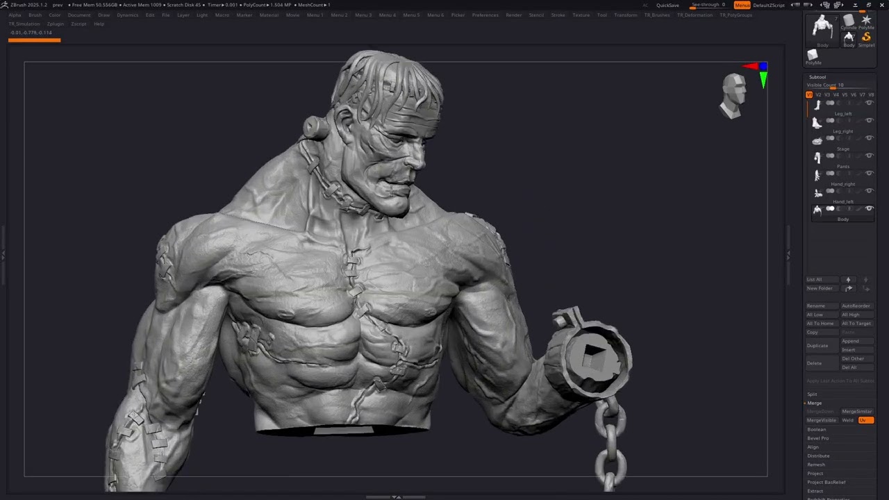 Frankenstein's Monster | 3d print ready model preview