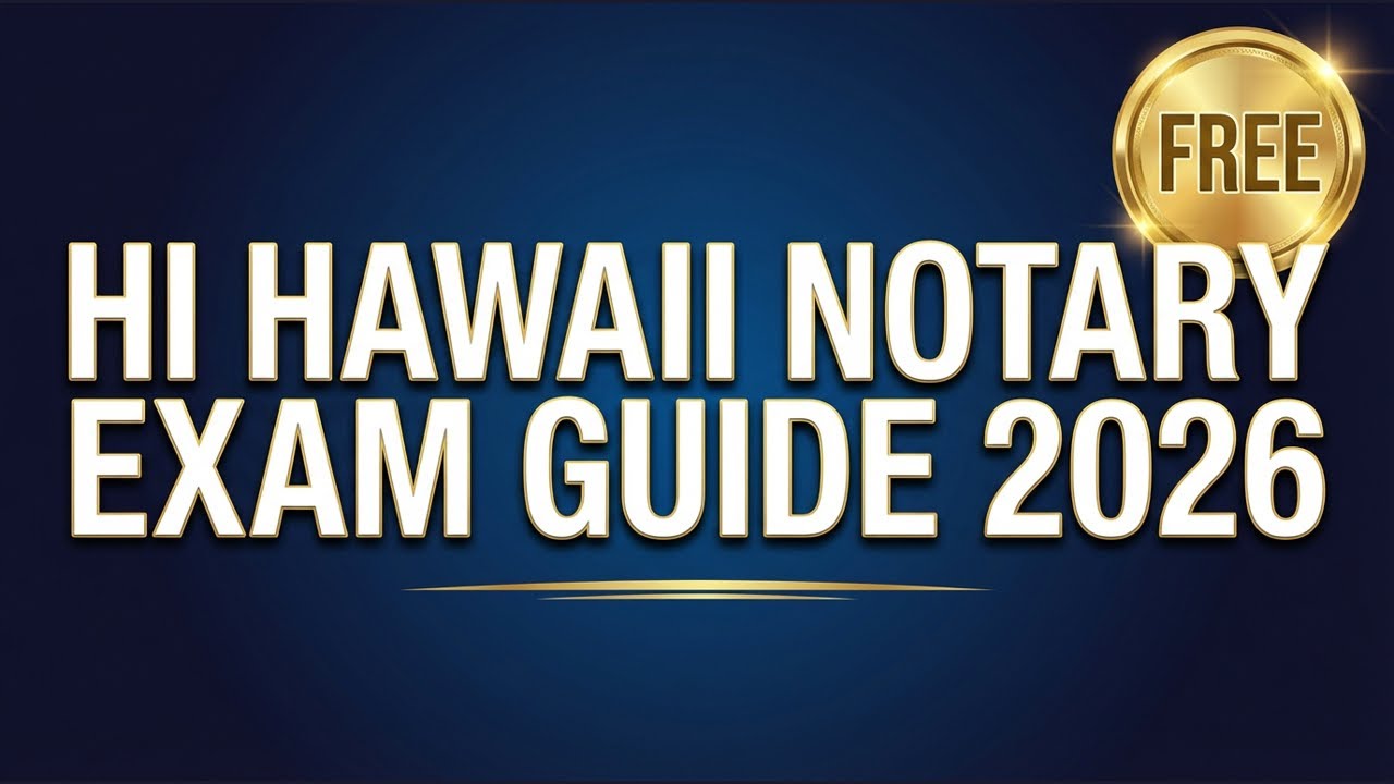 FREE Hawaii Notary Exam Guide 2026 | Pass Your HI Notary Public Exam