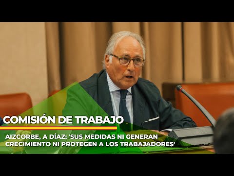 Aizcorbe, a Díaz: 'Sus medidas ni generan crecimiento ni protegen a los trabajadores'