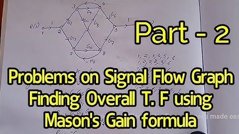 Problems on Signal Flow Graph, Finding Overall Transfer Function using Mason