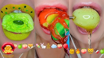Marshmallow Satisfying ASMR Eating EMOJI FOOD CHALLENGE Mukbang 먹방