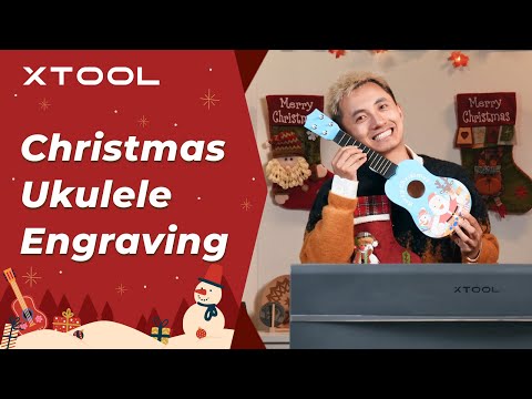 [Laser cut and engrave] Christmas ukulele carving