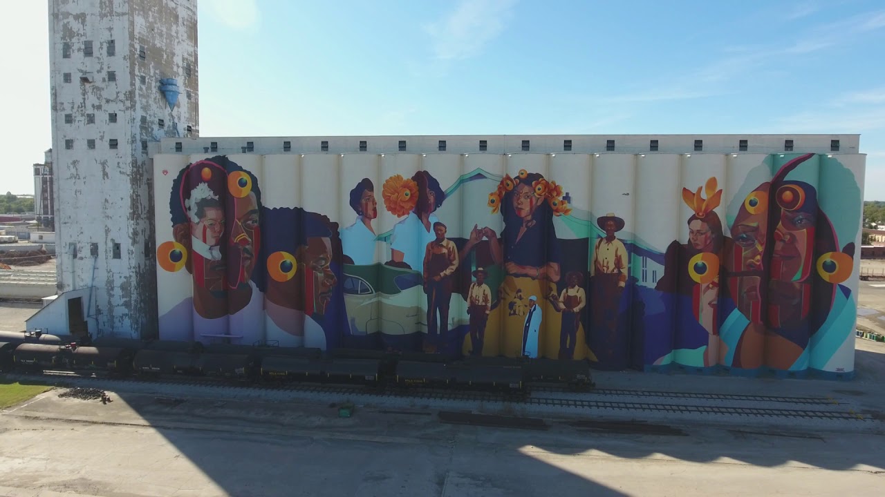 Mural Art Work Grain Silo