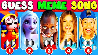 GUESS MEME & WHO'S SINGING 🎤🎵 🔥 | Lay Lay, Salish Matter, Gega, MrBeast, Tenge Tenge, Panda 4, Elsa