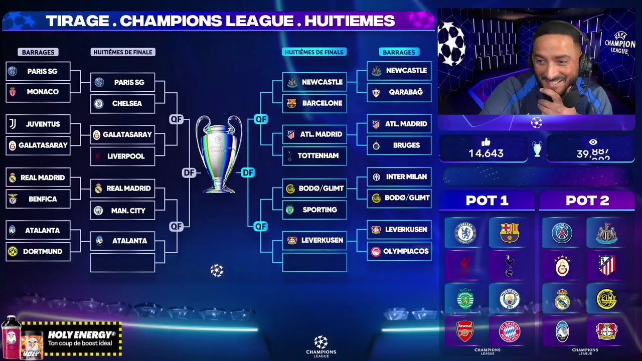 🔥🔥 TIRAGE DES HUITIEMES / LIGUE DES CHAMPIONS ( avec l'immigré parisien )