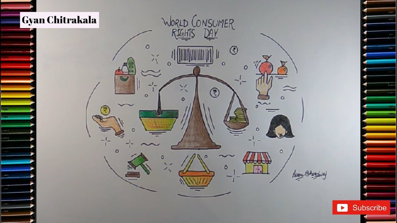 Drawing On World Consumer Rights Day By Gyan Chitrakala Youtube