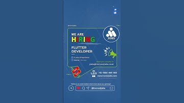We are hiring a Flutter Developer.