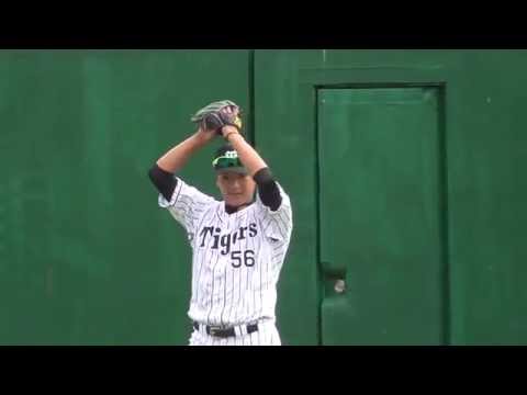 【プロ野球】2015.11.1  阪神　2015秋季キャンプ　投手陣『キャッチボール　遠投』17岩貞、56松田