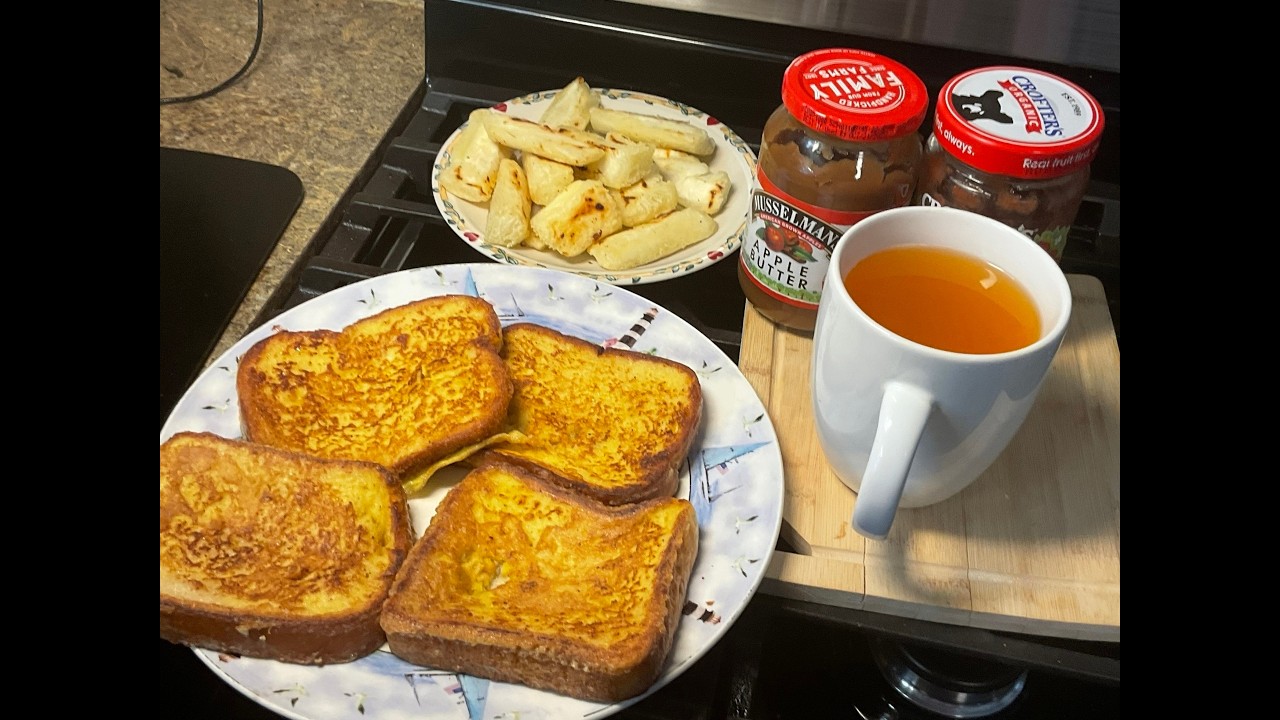 Easy and tasty French toast plus cassava snack at home