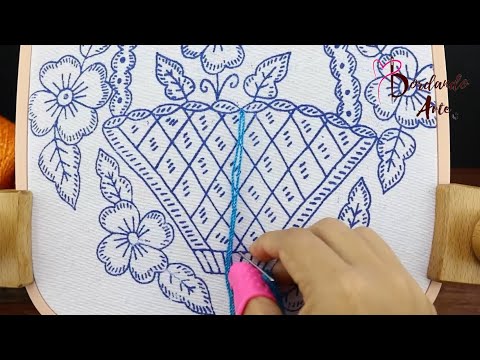 ?Wow?‼️PUNTADA FÁCIL Y RÁPIDO PARA BORDADOS DE CANASTA ??#handmade #embroidery principiantes?