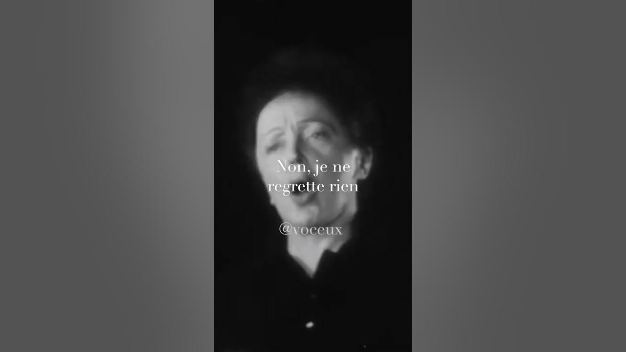 Édith Piaf - Non, je ne regrette rien #acapella #lyrics #voceux #voice #music #song