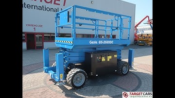 778621 GENIE GS2669DC ELECTRIC SCISSOR WORK LIFT GS2669 W/JACKLEGS 975CM 2018 2HRS NEW/UNUSED 14878