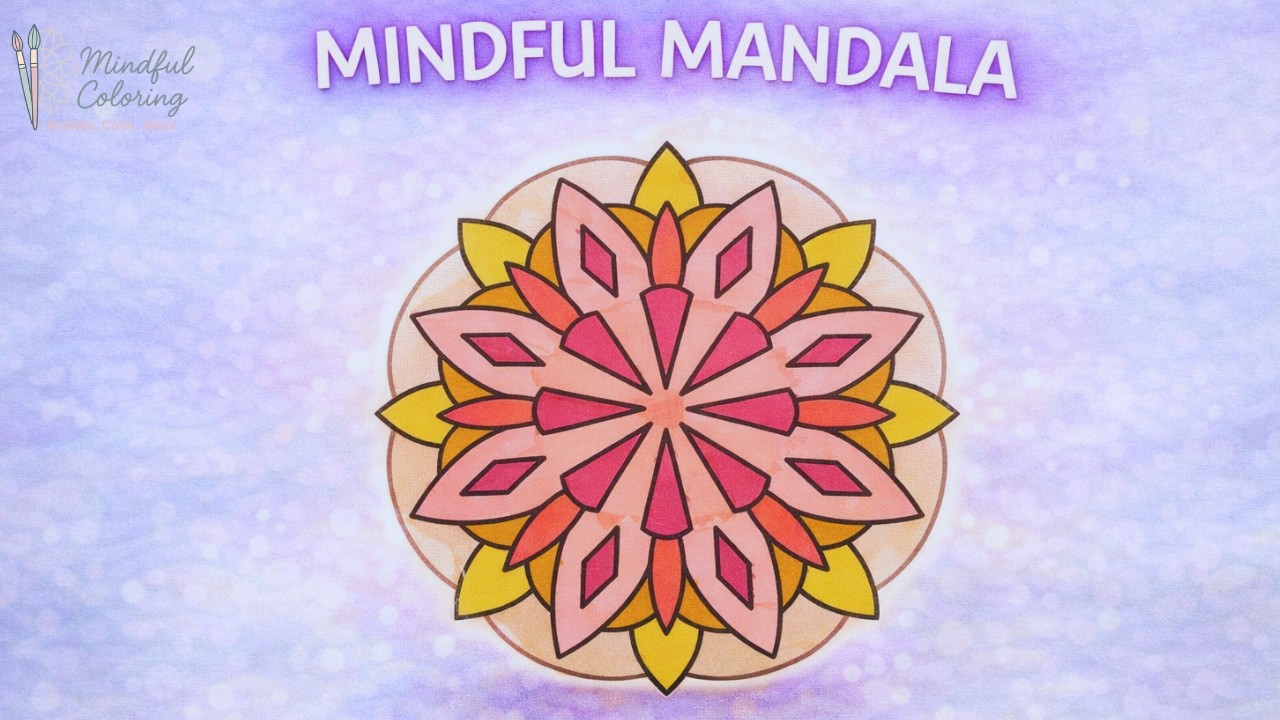 Relaxing Floral Mandala 🌸✨ Satisfying Coloring for Stress Relief #coloring #mandala #satisfying 