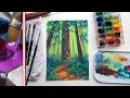How to LAYER gouache for better landscapes (BEGINNER FRIENDLY) ✶ Palette box tips