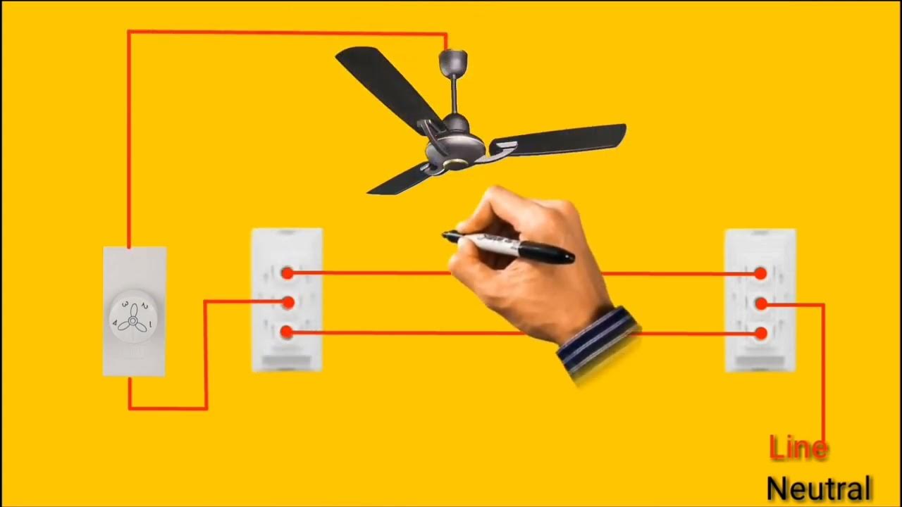 Two Ceiling Fan Connection Two Ways Switch ।। YouTube