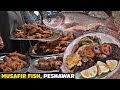 Peshawari chapli kabab and fish fry  musafir machli farosh  toray kabab  street food of pakistan