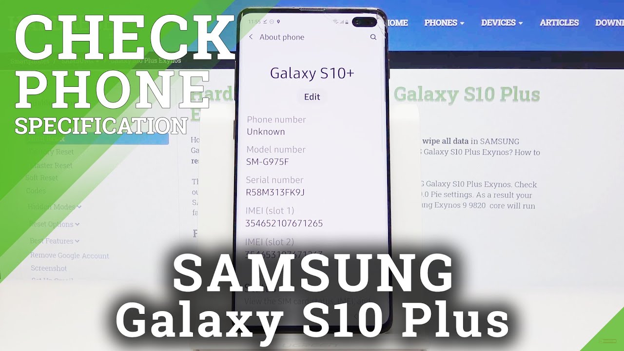 How to Check Phone Specifications in SAMSUNG Galaxy S10 Plus – Find ...