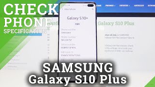 How to Check Phone Specifications in SAMSUNG Galaxy S10 Plus – Find Phone Specs