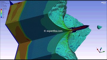 1st in the World!!! ANSYS WB Explicit Dynamics CEL - Launch of a shell rocket with TNT solid fuel