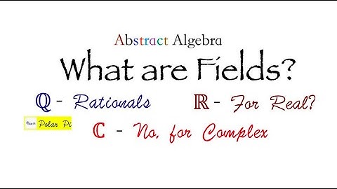 Abstract Algebra - What are Fields?  (with Very cute example)