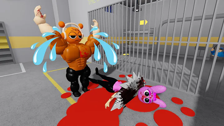 WHO CUT PINK SPRUNKI HEAD OFF in BARRY'S PRISON RUN! New Scary Obby #roblox #pomni