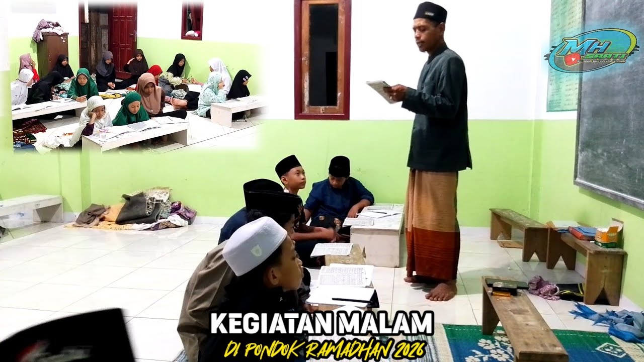 Kegiatan malam di pondok Ramadhan 2026 di Madin Miftahul Huda Srati Kemroncong Ayah kebumen 
