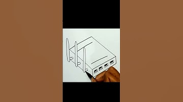 How to Draw WIFI ROUTER #shorts