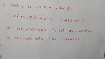 GATE 2019 Engineering Mathematics ( vector Differential Calculus)