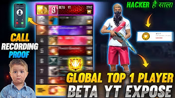 GLOBAL TOP 1 PLAYER PLAYING WITH HACKER 😠| BETU YT EXPOSED || BETU YT HACKER || PROOF CALL Record😈👿