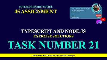 assignment  21 govornor sindh it course I They think of something you store TypeScript Object