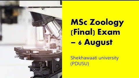 Three Questions for MSc Zoology Final year students 😊🔥👍 || Shekhawaati university (PDUSU) || kusum