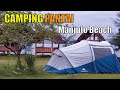 Camping keluarga di pantai  manjuto beach homestay  camping kawasan mandeh