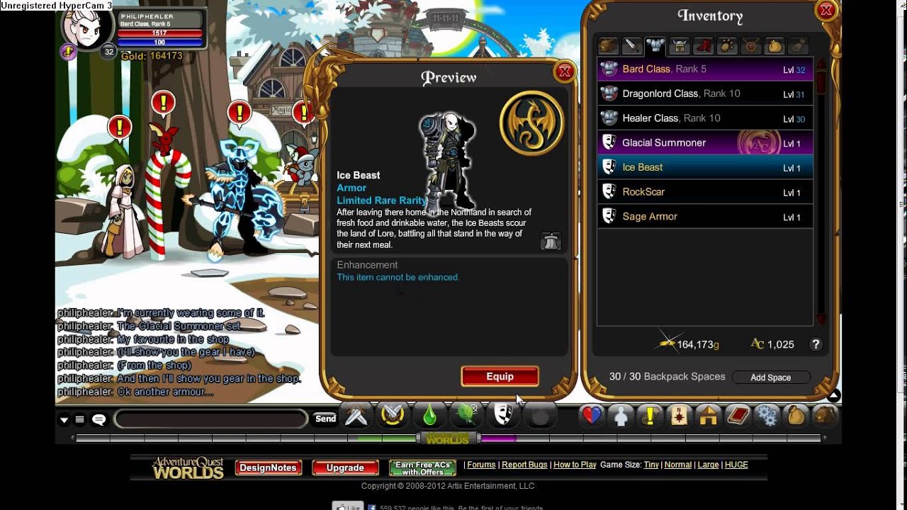 Aqworlds- Frostval Quibble shop