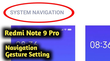 Redmi Note 9 Pro Navigation Gesture Setting