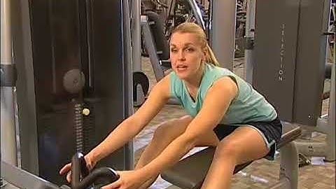 Seated row with weight machine