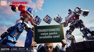 3.9 Transformers Voice Pack | PUBG MOBILE pakistan Official