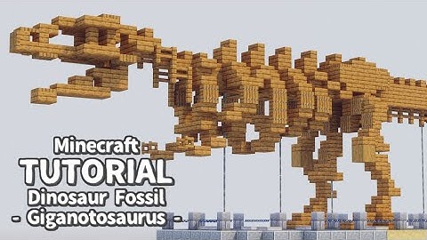 [Minecraft] - How to build a Giganotosaurus Fossil Specimen -  [Tutorial]