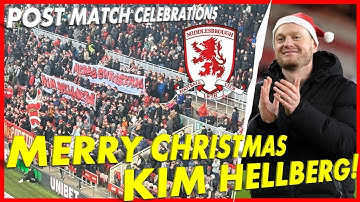 MERRY CHRISTMAS KIM HELLBERG! | BORO FANS AND SQUAD POST MATCH CELEBRATIONS!