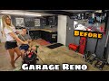 2 Car Home Garage Renovation DIY on a Budget