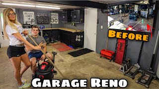 2 Car Home Garage Renovation DIY on a Budget