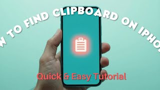 How to Find Clipboard on iPhone?