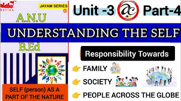 Understanding the Self #3rdsem #anu #unit3 #acharyanagarjunauniversity #understandingtheself